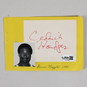 Cedrick Hordges Signed Cut w/ Glen Gondrezick - COA JSA