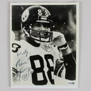 Lynn Swann Signed black and white 8x10 photograph Pittsburgh Steelers COA JSA