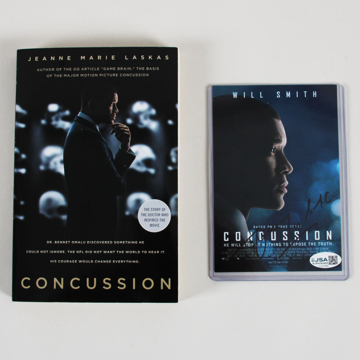 Bennet Omalu Signed Book w/ Signed Photo - COA JSA