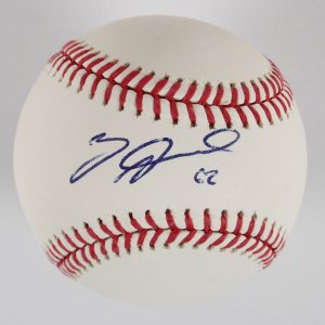 Yency Almonte Signed OML Baseball Colorado Rockies MLB Hologram