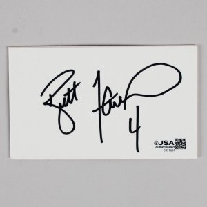 Brett Favre Signed Cut Packers - COA JSA