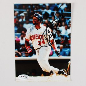 Kirby Puckett Signed Photo Twins - COA JSA