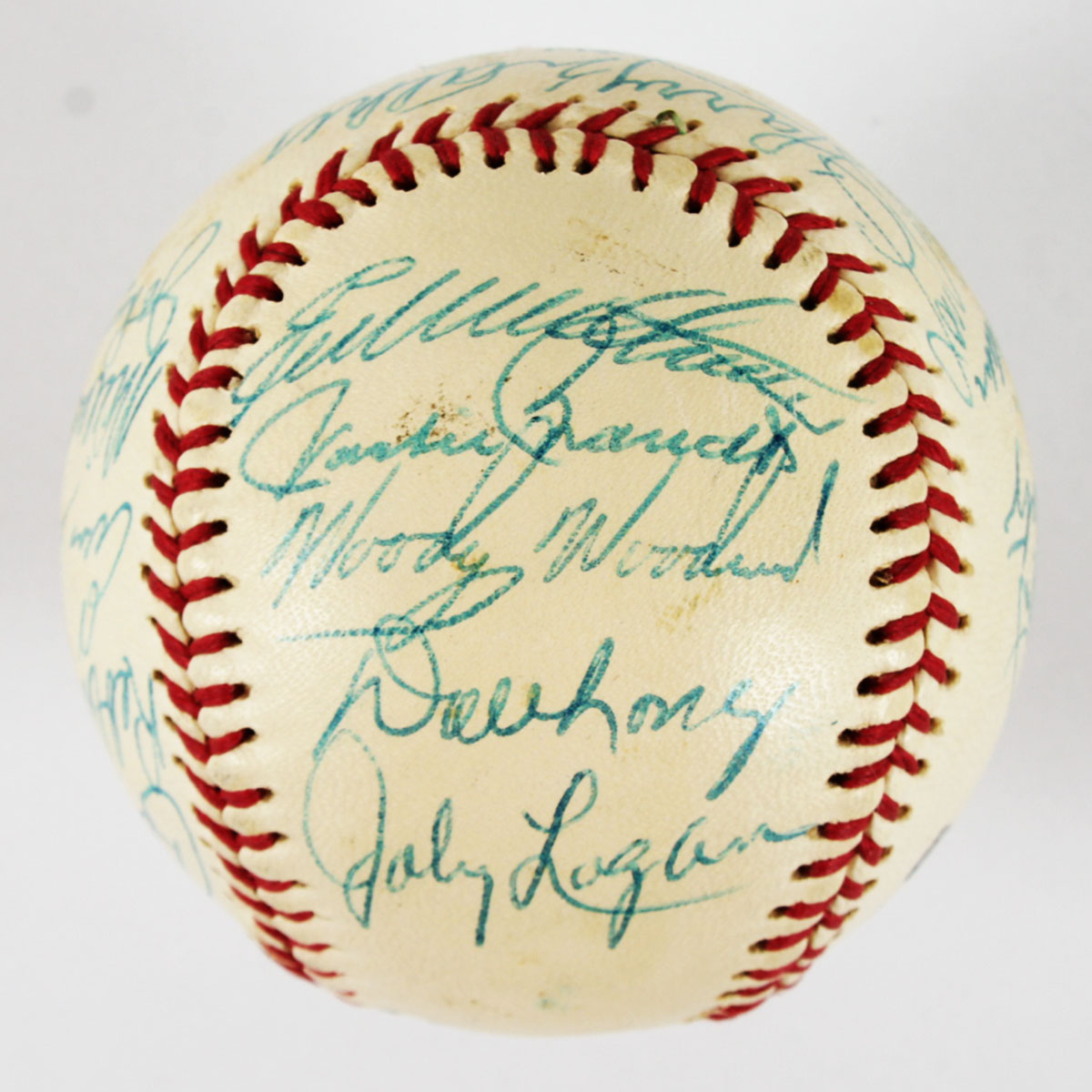 Hall of Famers Old Timers 1980s Signed baseball (21) w/Mathews, Mize, Brock , Appling COA JSA