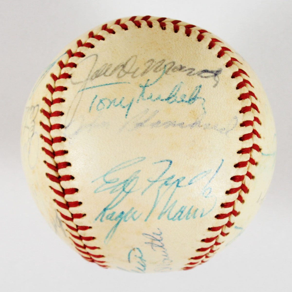 1960 New York Yankees Team Signed A.L Championship Baseball 23 Signatures COA JSA