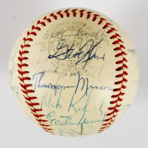 1970 New York Yankees Team Signed Ball Thurman Munson Rookie Year 40 Signatures COA JSA