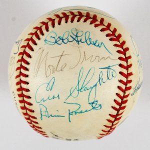 Multi- Signed HOF Signed ONL Baseball 1987-89 JSA Full Letter