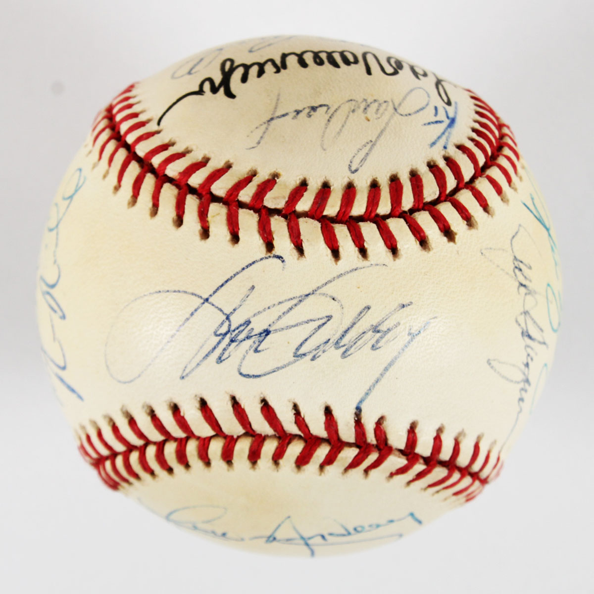 1981 World Series Team Signed Baseball (14) Signatures Fernando Valenzuela (Rookie Year) COA JSA