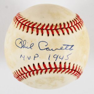 Phil Cavaretta Signed Inscribed Autographed Major League Baseball Chicago Cubs COA JSA