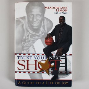 Meadowlark Lemon Signed Book Trust Your Next Shot & Two Signed Photo Cards COA Legacy Foundation