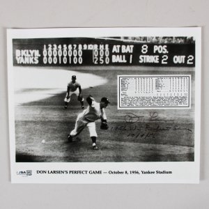 Don Larsen Signed Photo 8x10 Yankees Perfect Game - COA JSA