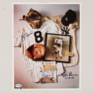 Don Larsen & Yogi Berra Signed Photo 11x14 Yankees The Perfect Game - COA JSA