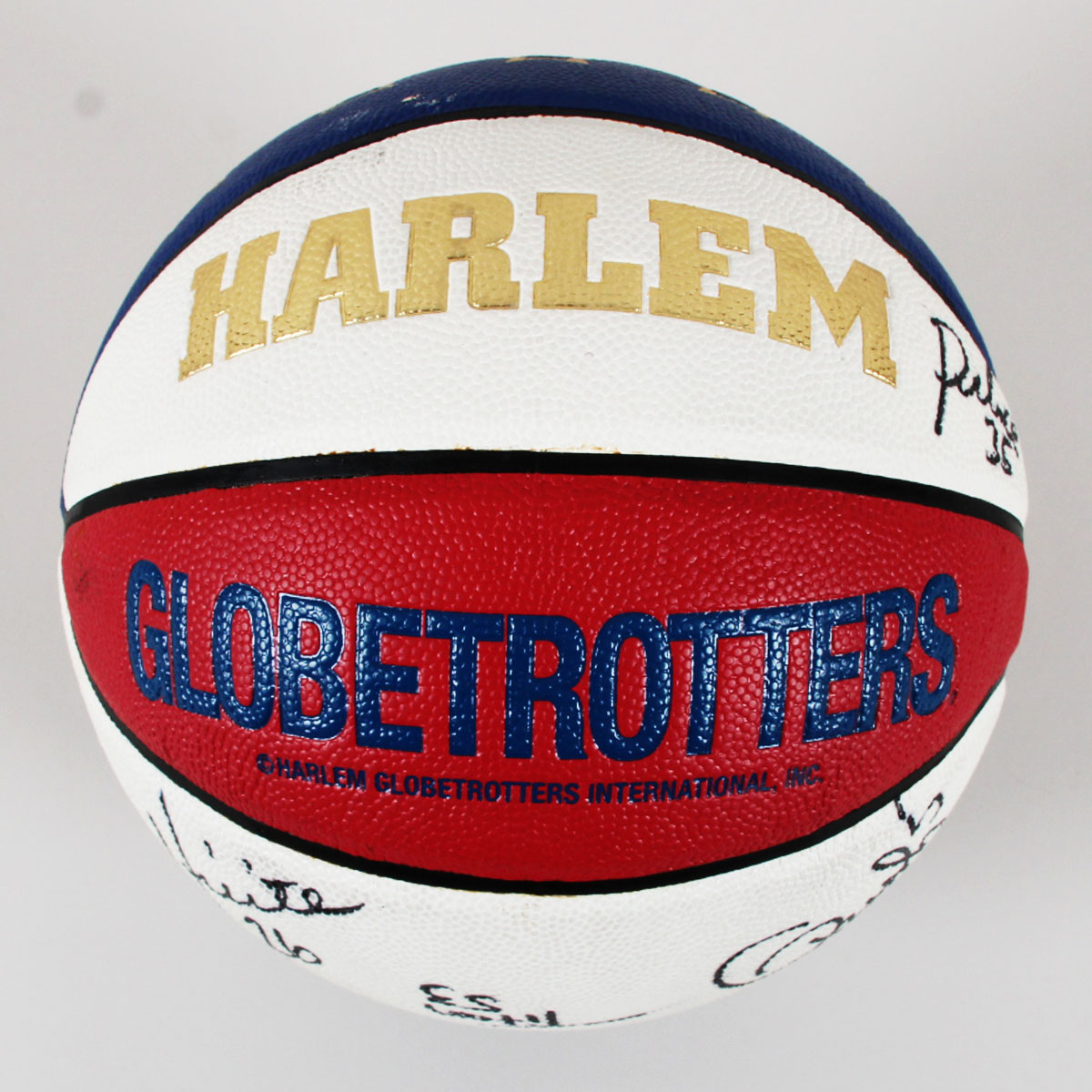 Harlem Globetrotters Team Signed Basketball 7 Sigs. - COA Legacy Foundation