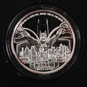 1989 The Penguin 1 oz .999 Silver Round 50th Anniversary Batman Returns Movie