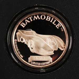 1989 Batmobile 1 oz .999 Silver Round 50th Anniversary Batman Returns Movie