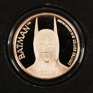 1989 Batman Black 1 oz .999 Silver Round 50th Anniversary Batman Returns Movie