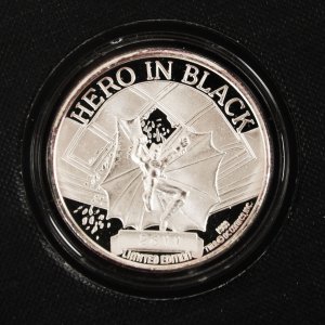 1989 Batman Hero In Black 1 oz .999 Silver Round 50th Anniversary Batman Returns Movie