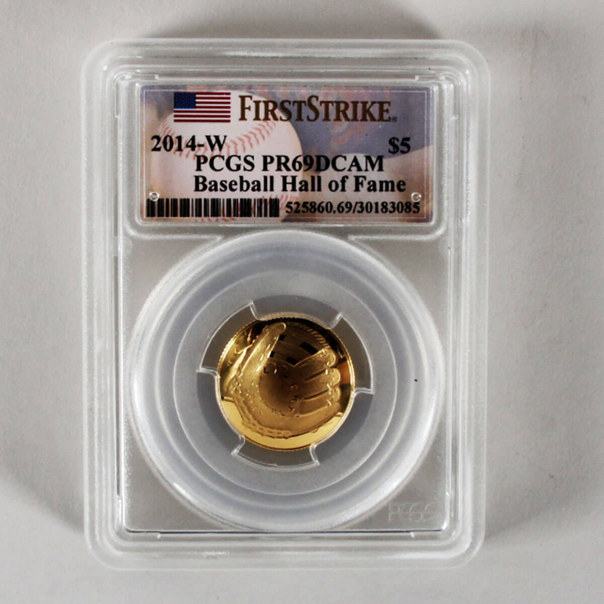 2014-W Gold Baseball Hall of Fame $5 PCGS PR69DCAM First Strike