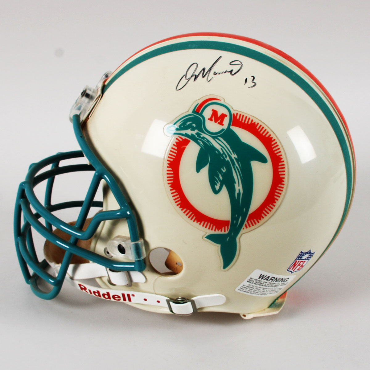 Dan Marino Signed Full Size Riddell Helmet Upper Deck COA