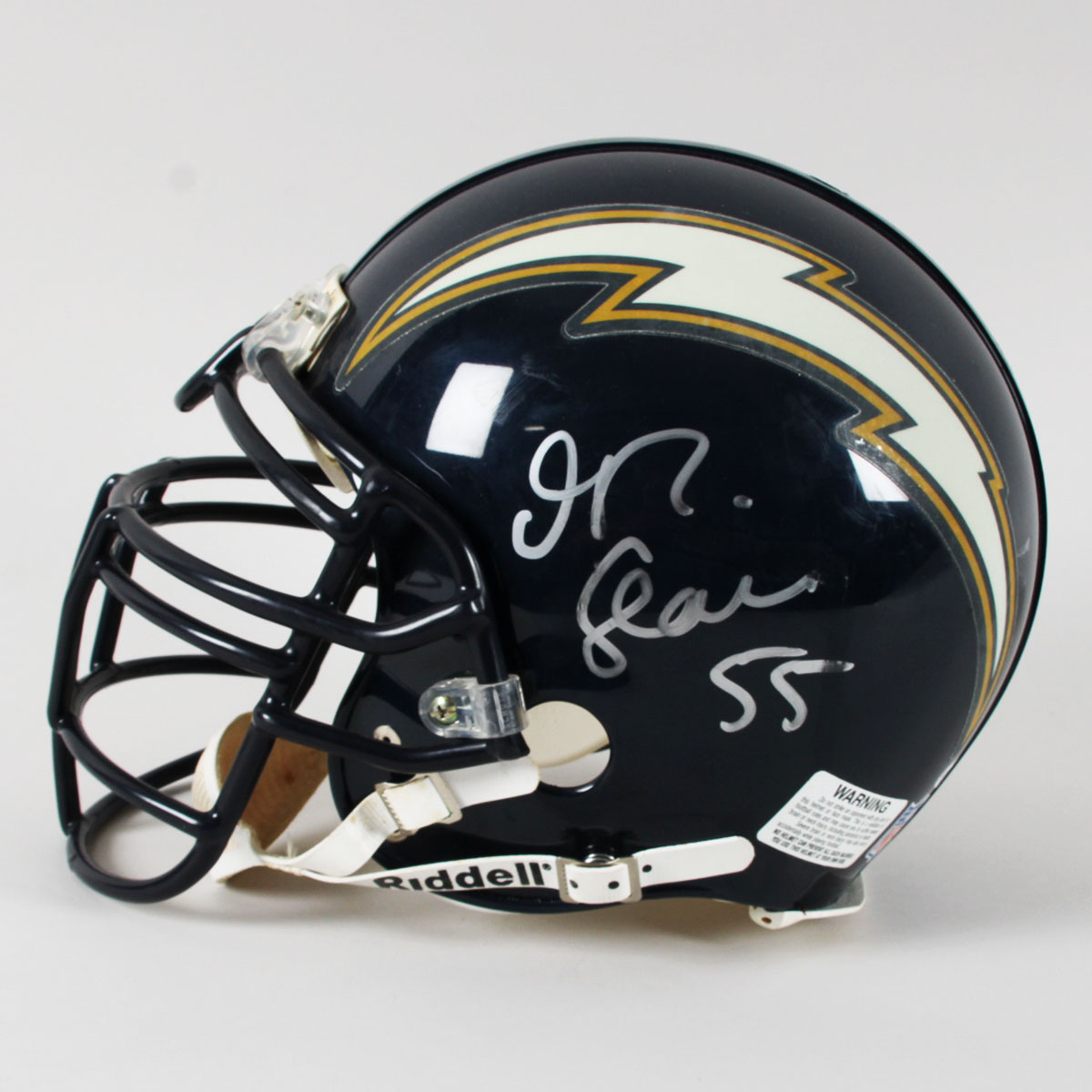 Junior Seau Signed Helmet Chargers Full Size Authentic - COA JSA
