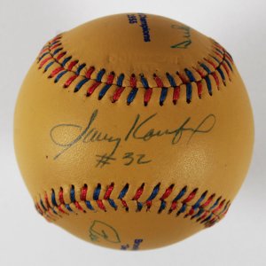 Sandy Koufax Signed Baseball w/ Pee Wee Reese & Duke Snider - COA JSA