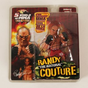 Randy Couture Signed Toy Action Figure Round 5 World of MMA Champions Series 1 - COA JSA