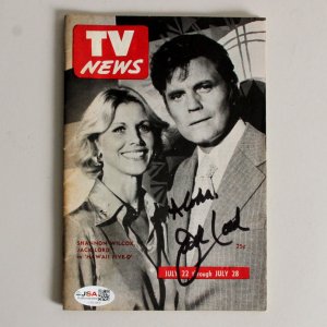 Jack Lord Signed Magazine TV News - COA JSA