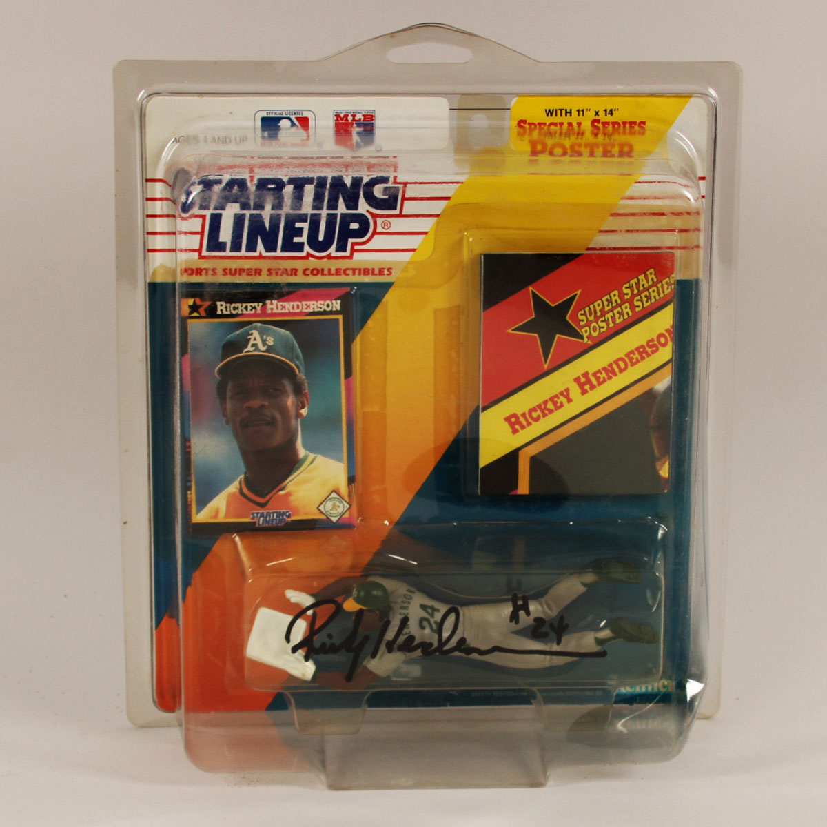 Rickey Henderson Signed Starting Lineup 1992 - COA JSA