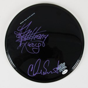 Red Hot Chili Peppers Signed 12" Drumhead Anthony Kiedis, Chad Smith - COA JSA