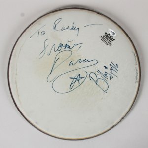 The Smashing Pumpkins Band Signed 14" Drumhead Billy Corgan & D'arcy Wretzky - COA JSA
