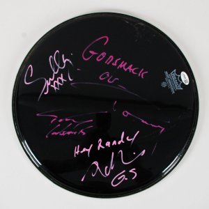 Godsmack Band Signed 13" Drumhead Sully Erna, Tommy Stewart, Tony Rombola, Robbie Merrill, - COA JSA