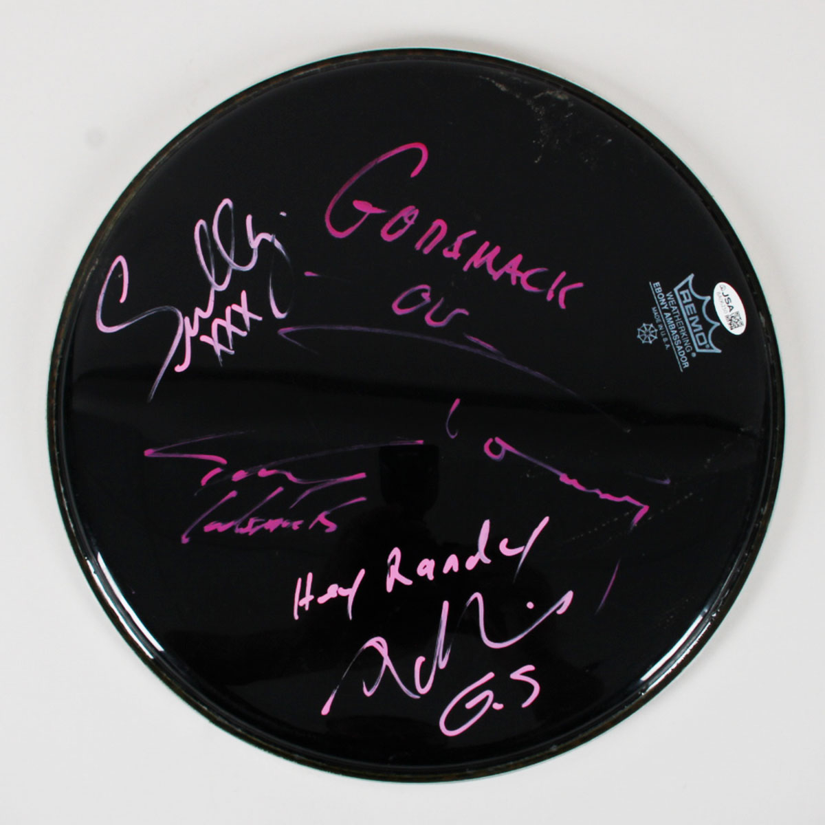 Godsmack Band Signed 13" Drumhead Sully Erna, Tommy Stewart, Tony Rombola, Robbie Merrill, - COA JSA