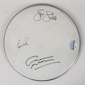Crosby, Stills, Nash & Young Signed 16" Drumhead - COA JSA