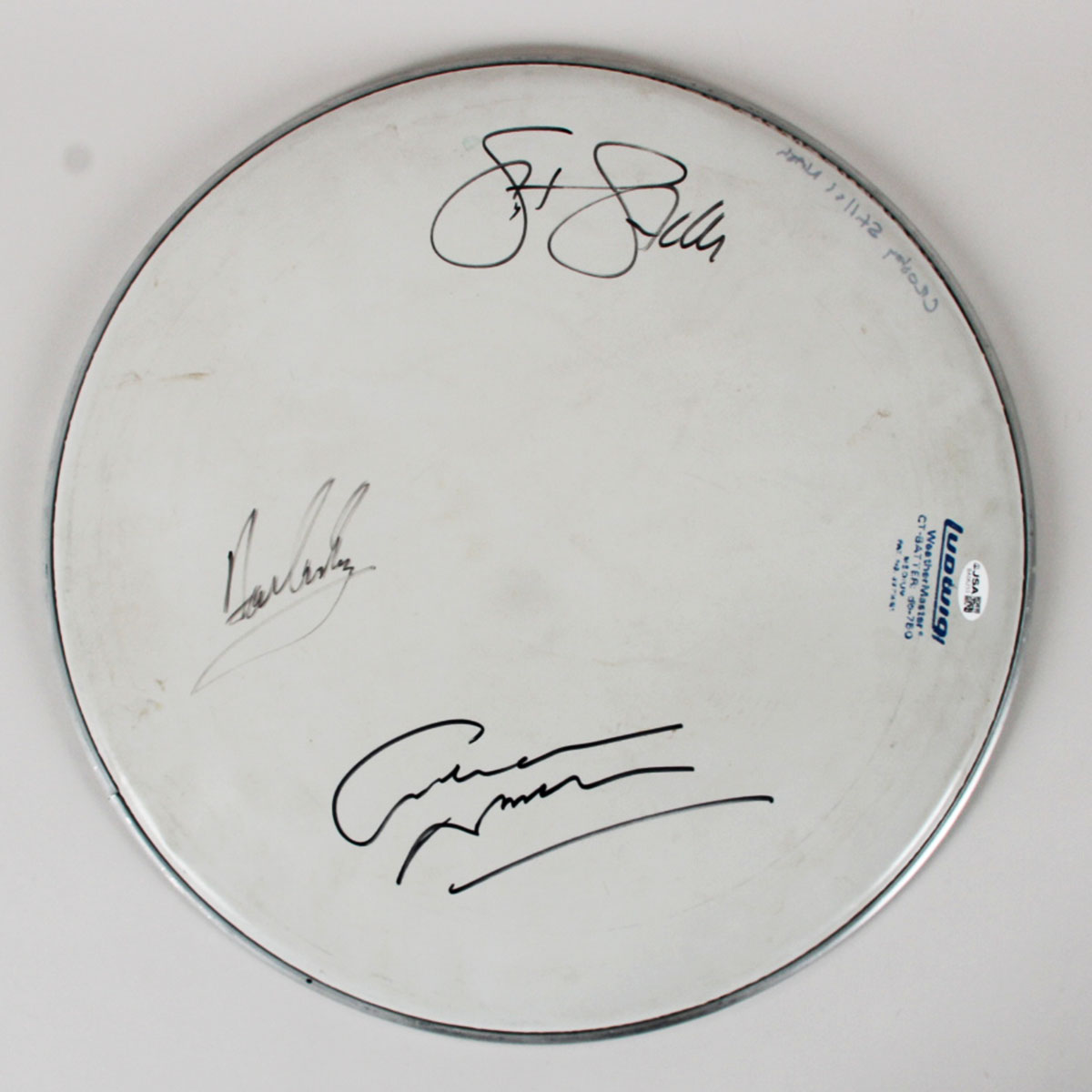 Crosby, Stills, Nash & Young Signed 16" Drumhead - COA JSA
