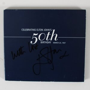 Elton John Signed CD 50th Birthday Celebration Inscribed "With Love" - COA JSA