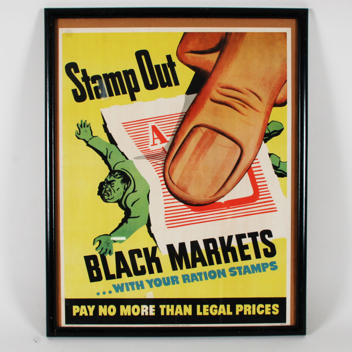 STAMP OUT BLACK MARKETS World War 2 Bond Poster 1943 20.75x27 WWII
