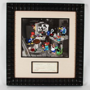 Walter Lantz Signed Check Cel Display We Miss You Boss - COA JSA