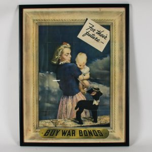 World War II War Bonds 1943 Original "For their Future" Original Poster