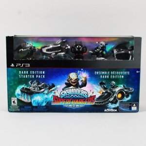 Sony Playstation PS3 Video Game Sealed Box Skylanders Superchargers Dark Edition Starter Pack Box Set with Action Figures