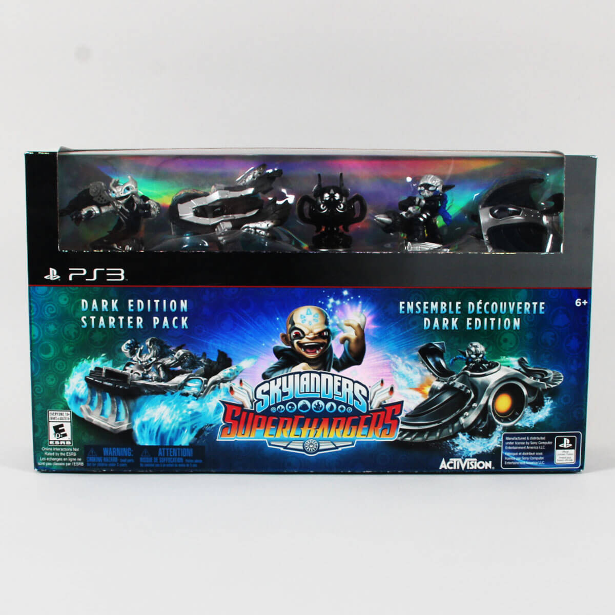 Sony Playstation PS3 Video Game Sealed Box Skylanders Superchargers Dark Edition Starter Pack Box Set with Action Figures
