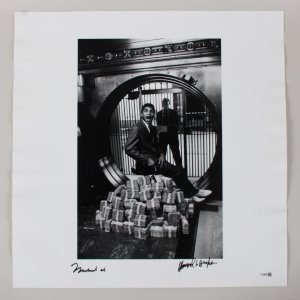 Muhammad Ali & Howard Bingham Signed B&W Champ's Edition Taschen Silver Gelatine Print 20 x 20 JSA LOA