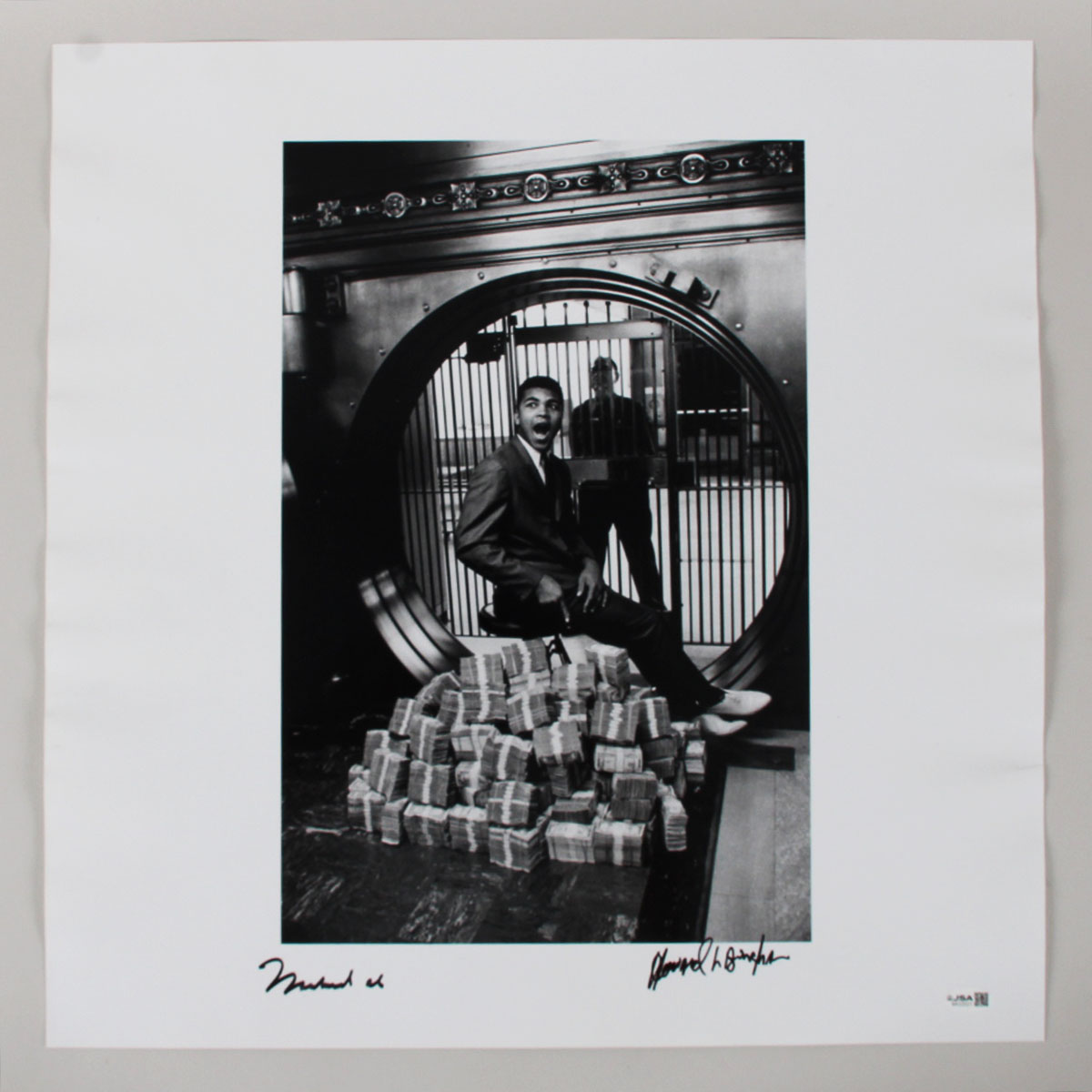 Muhammad Ali & Howard Bingham Signed B&W Champ's Edition Taschen Silver Gelatine Print 20 x 20 JSA LOA