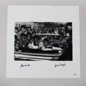 Muhammad Ali & Howard Bingham Signed B&W Champ's Edition Taschen Silver Gelatine Print 20 x 20 JSA LOA