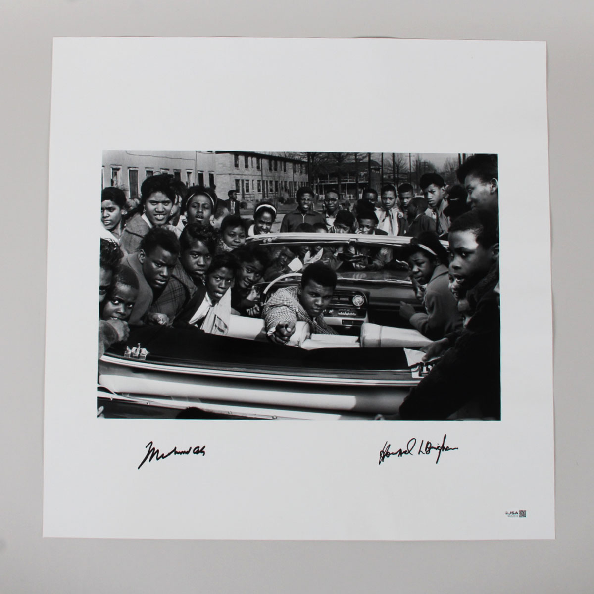 Muhammad Ali & Howard Bingham Signed B&W Champ's Edition Taschen Silver Gelatine Print 20 x 20 JSA LOA
