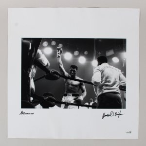 Muhammad Ali & Howard Bingham Signed B&W Champ's Edition Taschen Silver Gelatine Print 20 x 20 JSA LOA