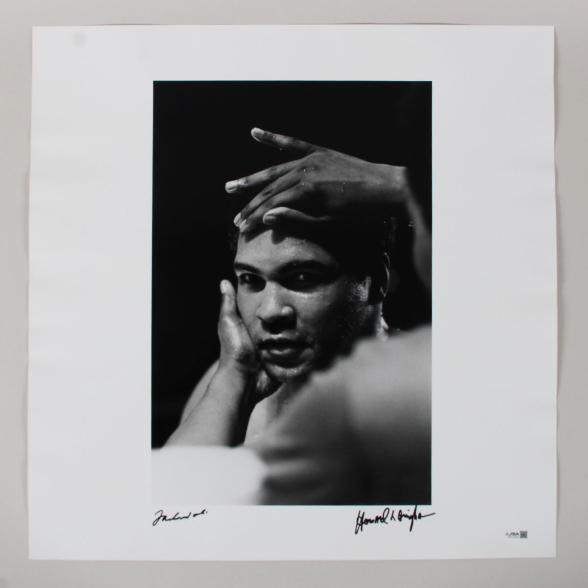 Muhammad Ali & Howard Bingham Signed B&W Champ's Edition Taschen Silver Gelatine Print 20 x 20 JSA LOA