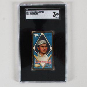 T205 Gold Border Frank Home Run Baker 1911 HOF Philadelphia A's Piedmont Cigarettes SGC 3 VG