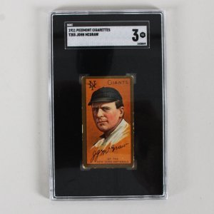 T205 Gold Border John McGraw 1911 HOF New York Giants Piedmont Cigarettes SGC 3 VG