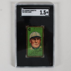 T205 Gold Border Fred Clarke 1911 HOF Pittsburgh Pirates Piedmont Cigarettes SGC 1.5