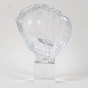 Crystal Baseball Glove Forming a Cup w/ Base 1990's Issued France