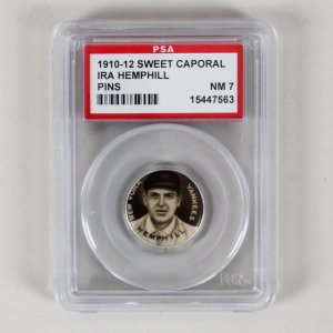 1910-12 Sweet Caporal Pins P2 Ira Hemphill Small Letters PSA 7 Near Mint
